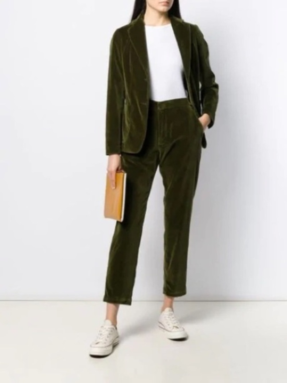 BARENA VENEZIA Velvet Cropped Trousers In Green size 38